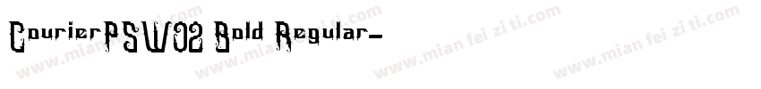 CourierPSW02 Bold Regular字体转换